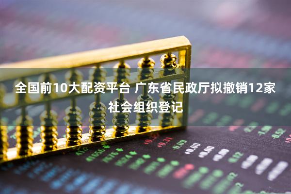 全国前10大配资平台 广东省民政厅拟撤销12家社会组织登记